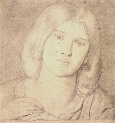 No.1537 Miss Fanny Cornforth, c.1860 (kağıt üzerine kurşun kalem) by Dante Gabriel Charles Rossetti