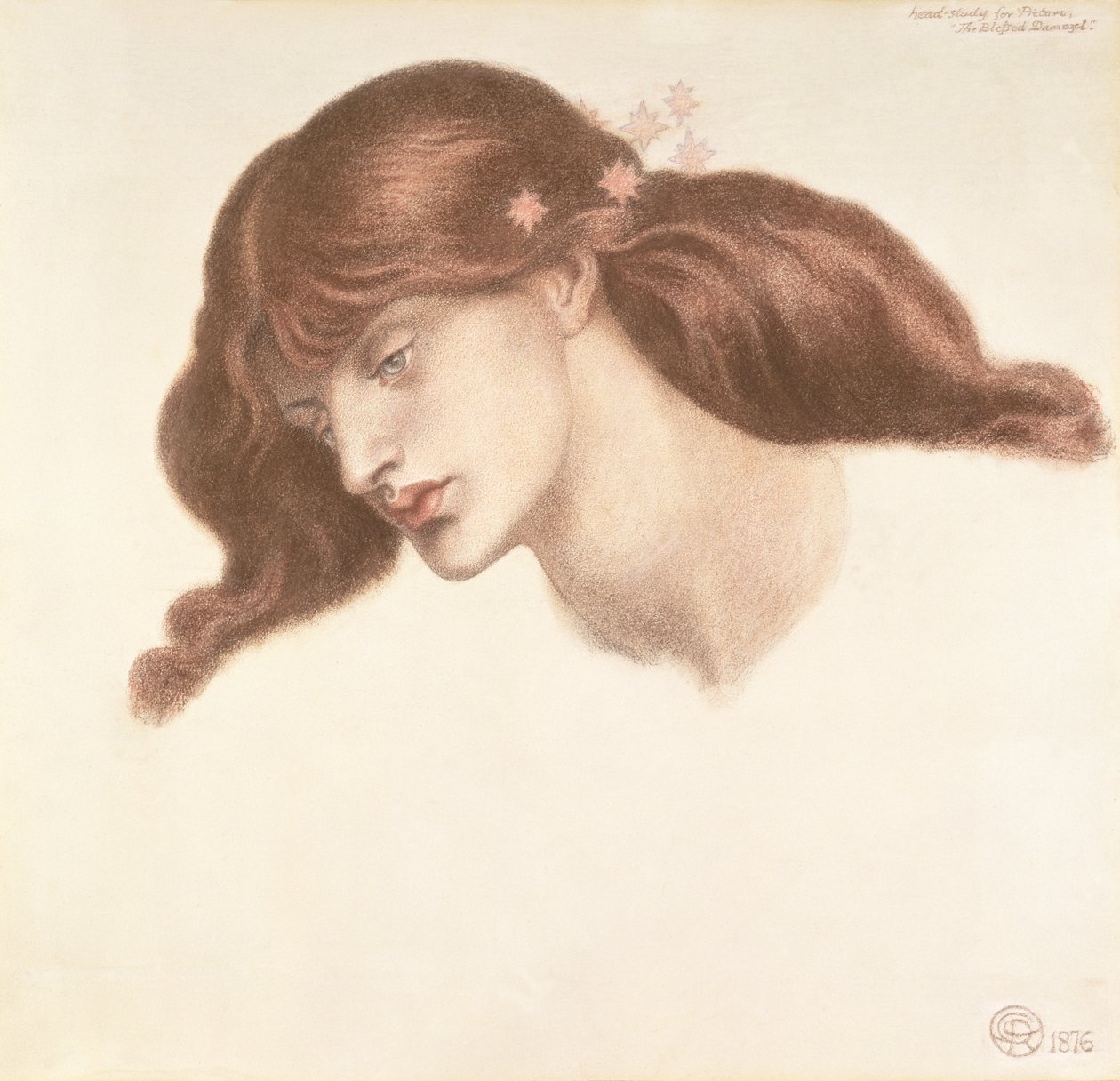 Kutsanmış Damozel için Çalışma by Dante Gabriel Charles Rossetti