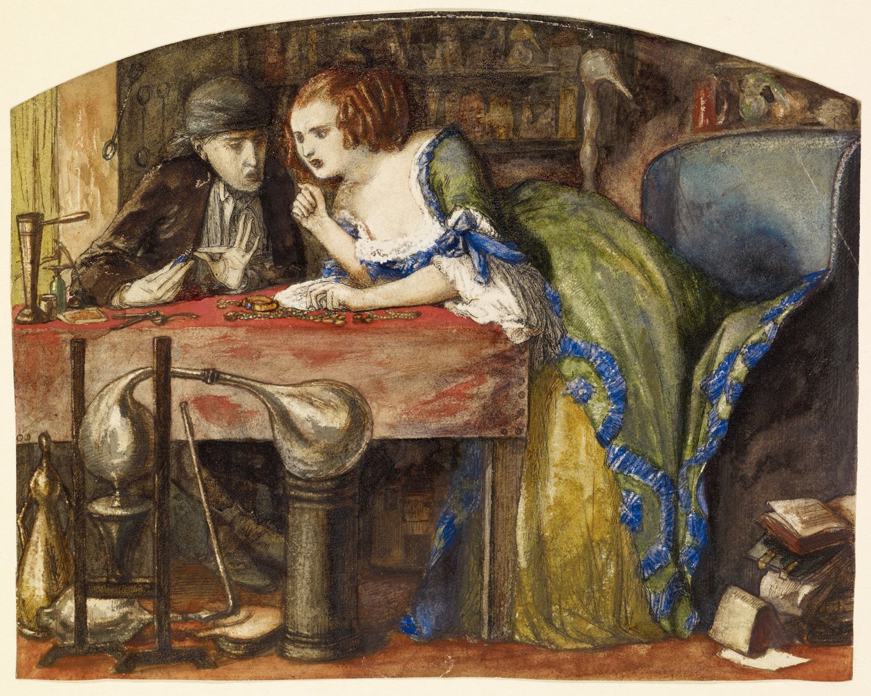Laboratuvar by Dante Gabriel Charles Rossetti