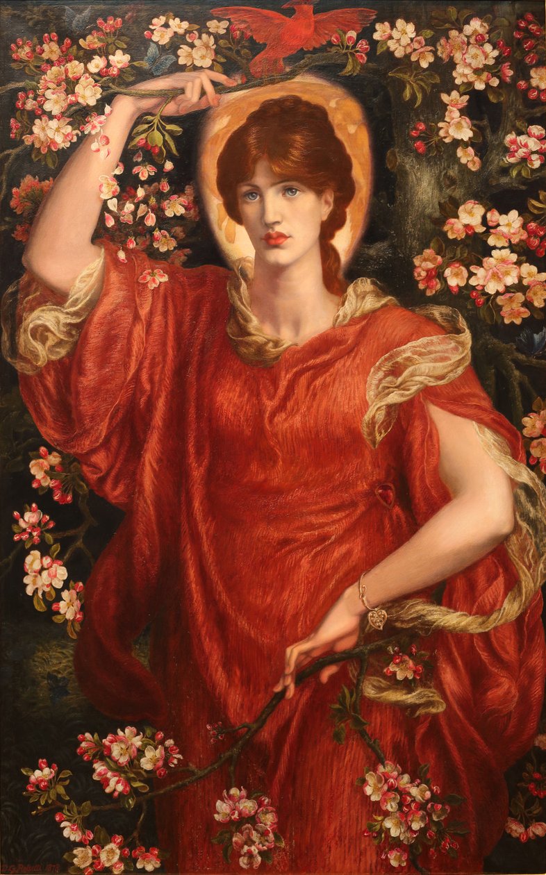 Bir Fiammetta Vizyonu - Bir Fiammetta Vizyonu, Rossetti, Dante Gabriel (1828-1882). Tuval üzerine yağlıboya by Dante Gabriel Charles Rossetti