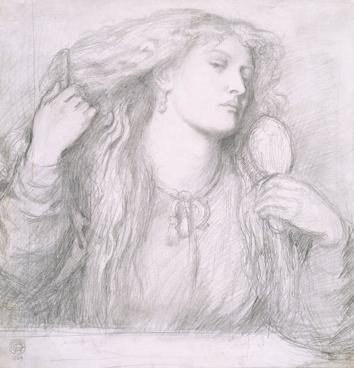 Saçını tarayan kadın, Fanny Cornforth by Dante Gabriel Charles Rossetti