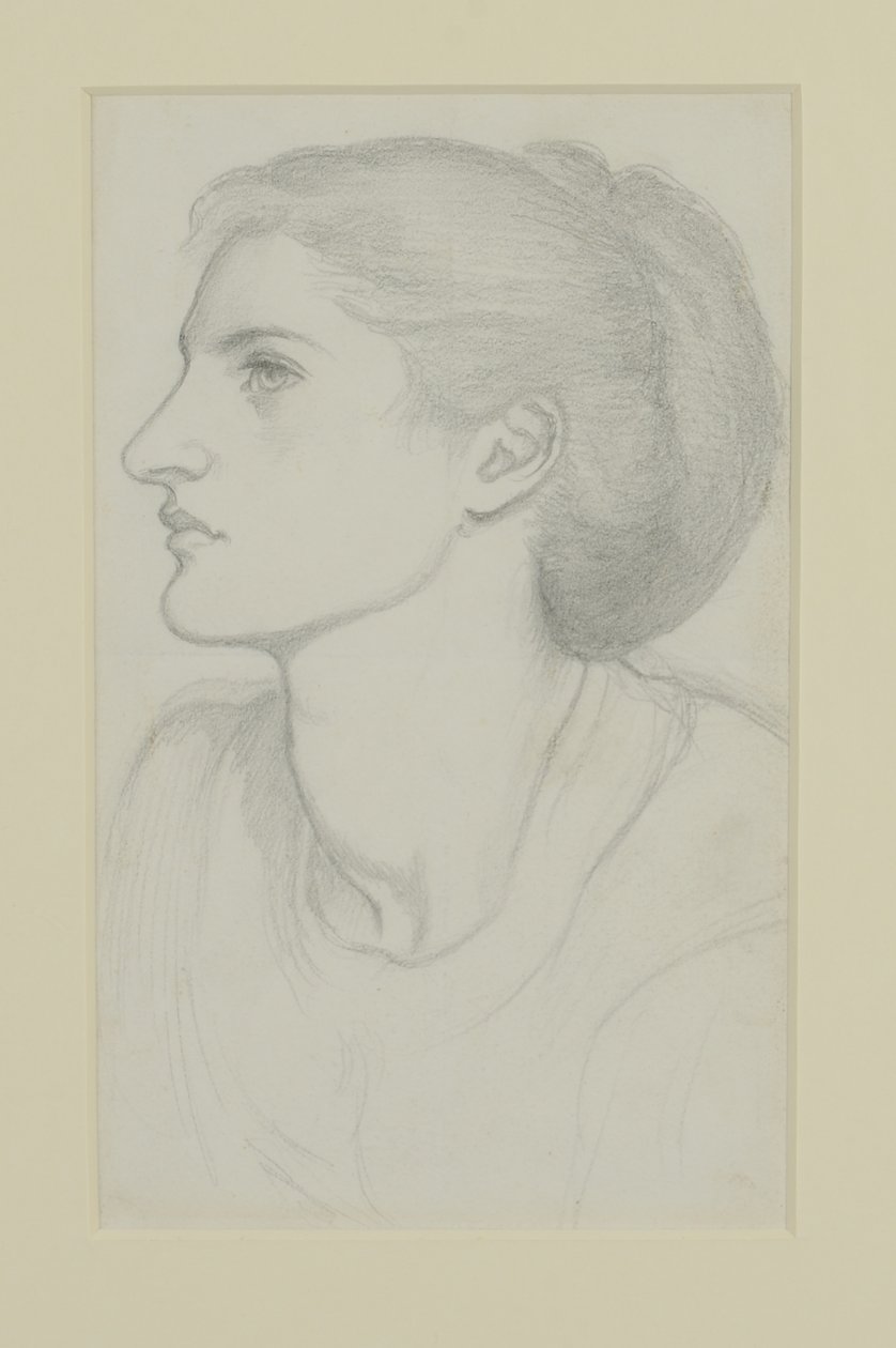 Kadın Başı, 1865-70 by Dante Gabriel Charles Rossetti