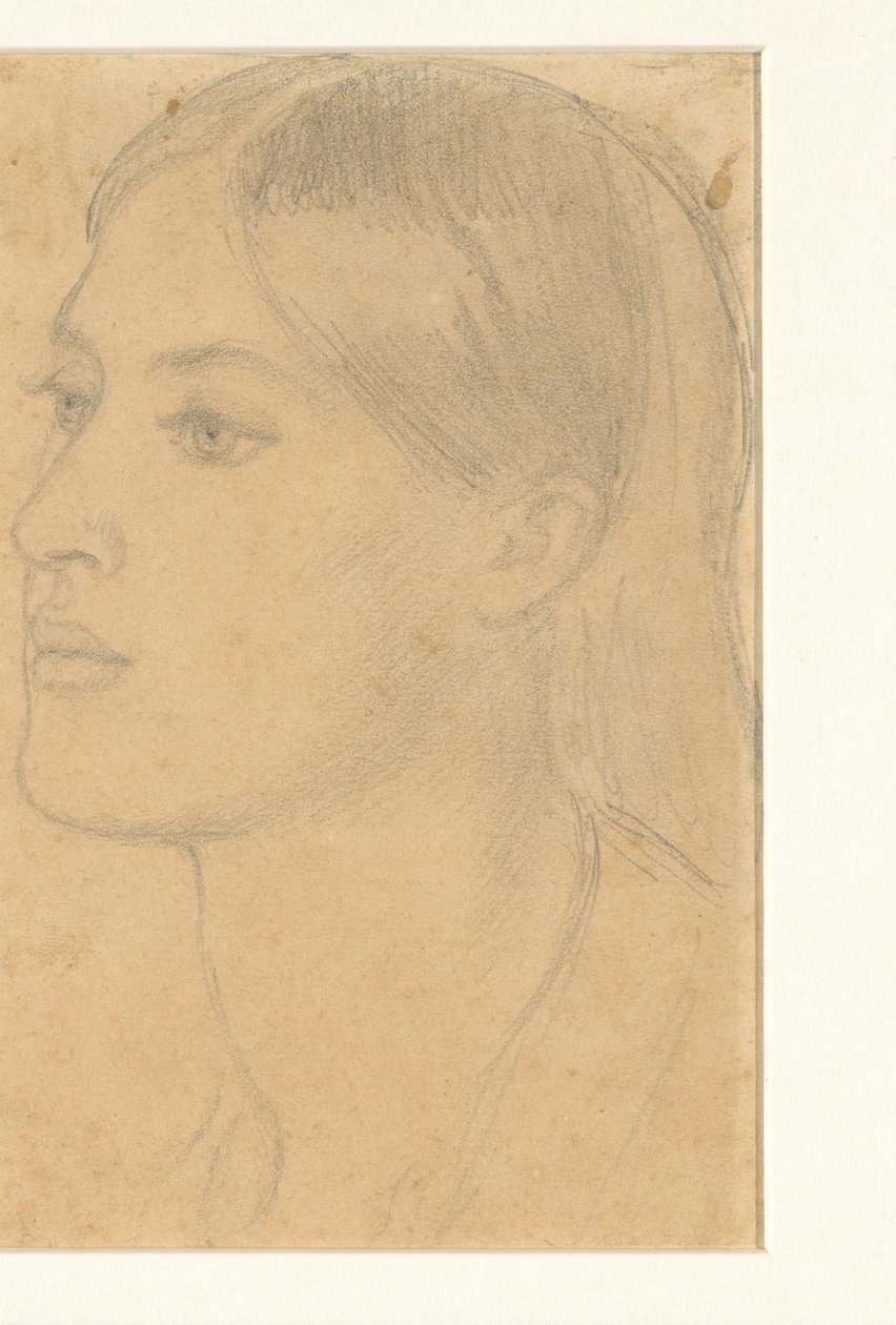 kadının kafası by Dante Gabriel Rossetti (attributed to)