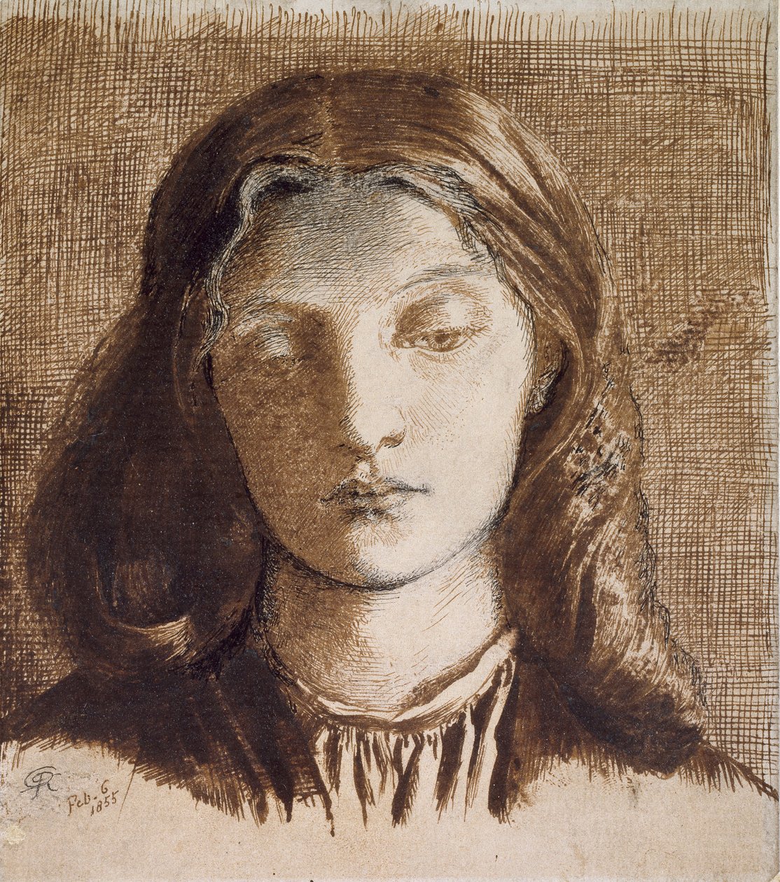 Elizabeth Siddal, 1855 by Dante Gabriel Rossetti