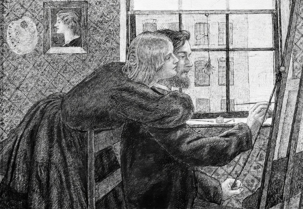 Fanny Cornforth ve G.P.Boyce by Dante Gabriel Charles Rossetti