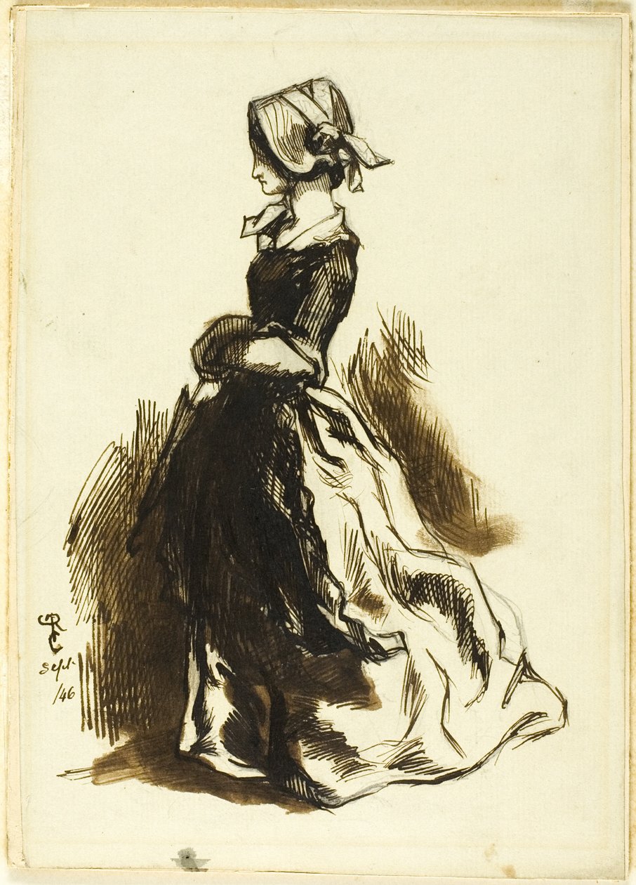 Bir Kadının Tam Boy Portresi by Dante Gabriel Rossetti