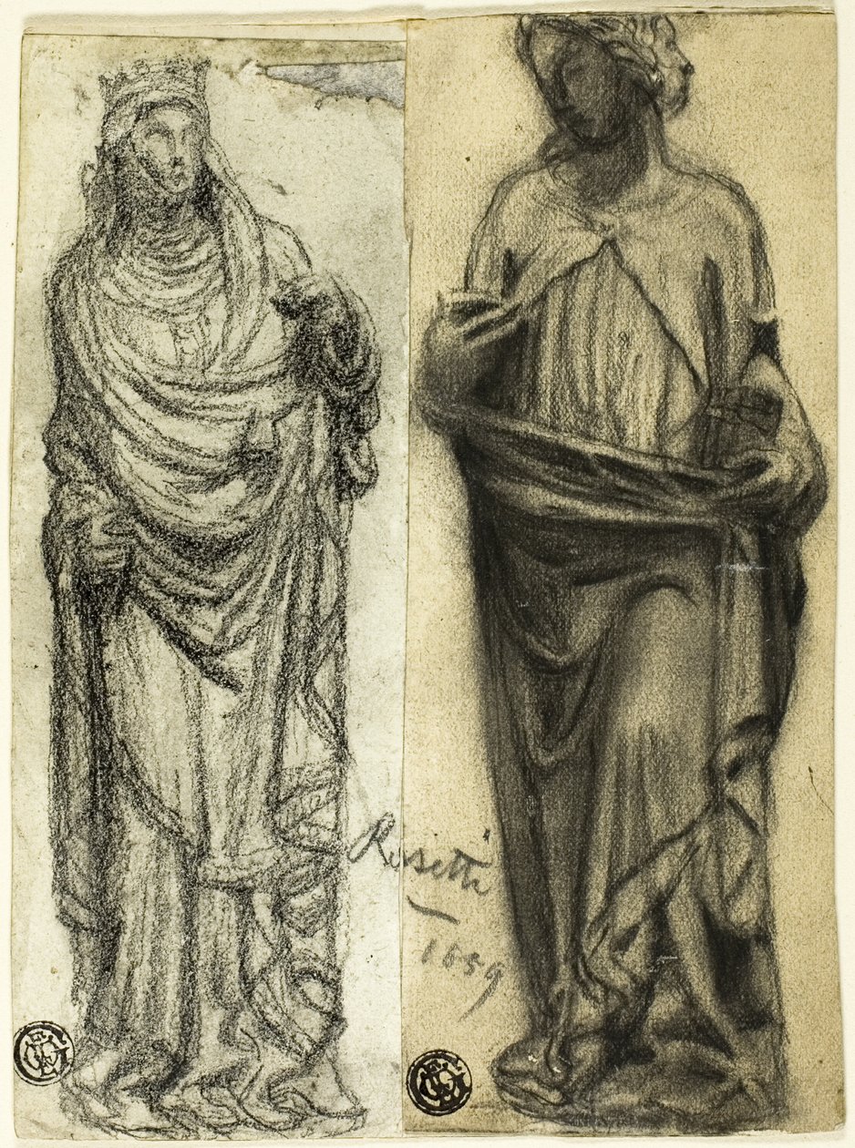 Ortaçağ Heykeli Üzerine İki Çalışma by Dante Gabriel Rossetti