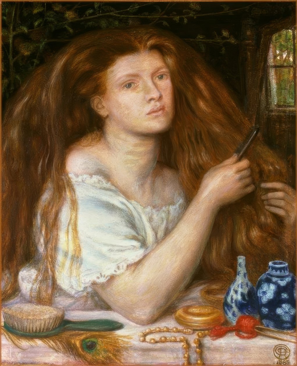 Saçını Taranan Kadın by Dante Gabriel Charles Rossetti