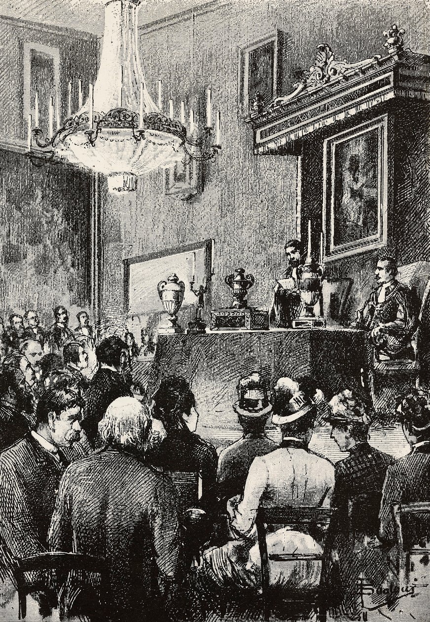 San Marino Cumhuriyeti'nde Vekillerin Seçimi, L'Illustrazione Italiana'dan Dante Paolocci'nin çiziminden gravür, No 44, 2 Kasım by Dante Paolocci