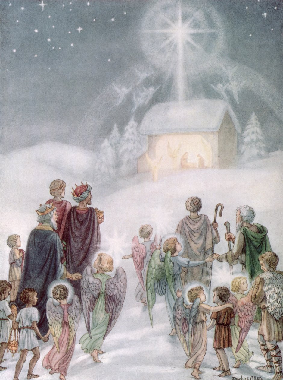 Bir suluboyadan bir Noel Kartı by Daphne Allan
