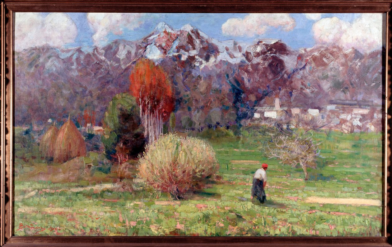 Dağların Manzarası (Peyzaj) Tablosu Dario Bardinero (1868-1908) Genes Galleria d
