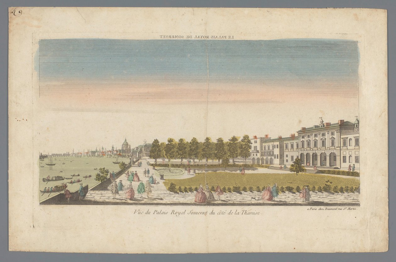 Arka planda Londra ile Thames kıyısındaki Somerset House