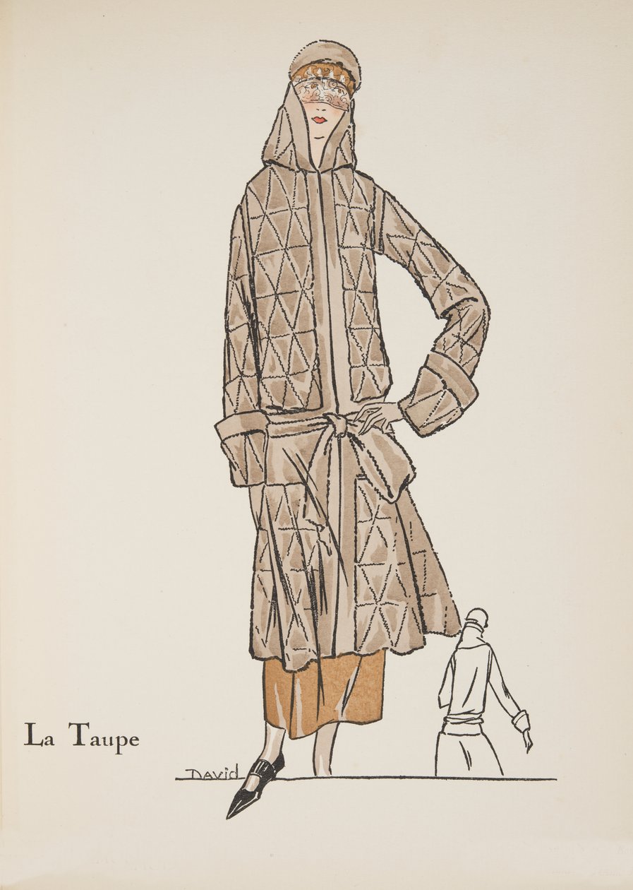 La Taupe, Moda Tabakları Koleksiyonundan, 1922 (pochoir baskı) by David