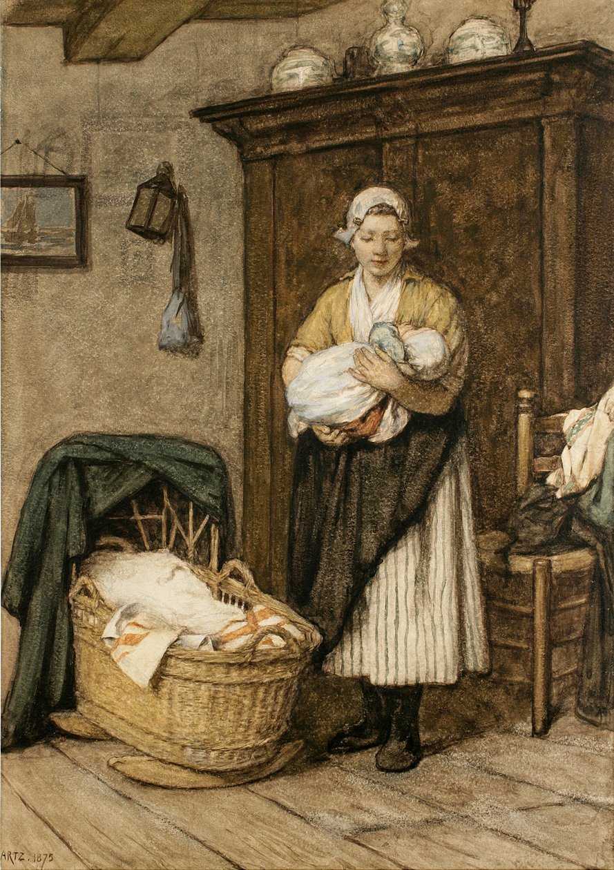 İlk Doğan, 1875 by David Adolph Constant Artz