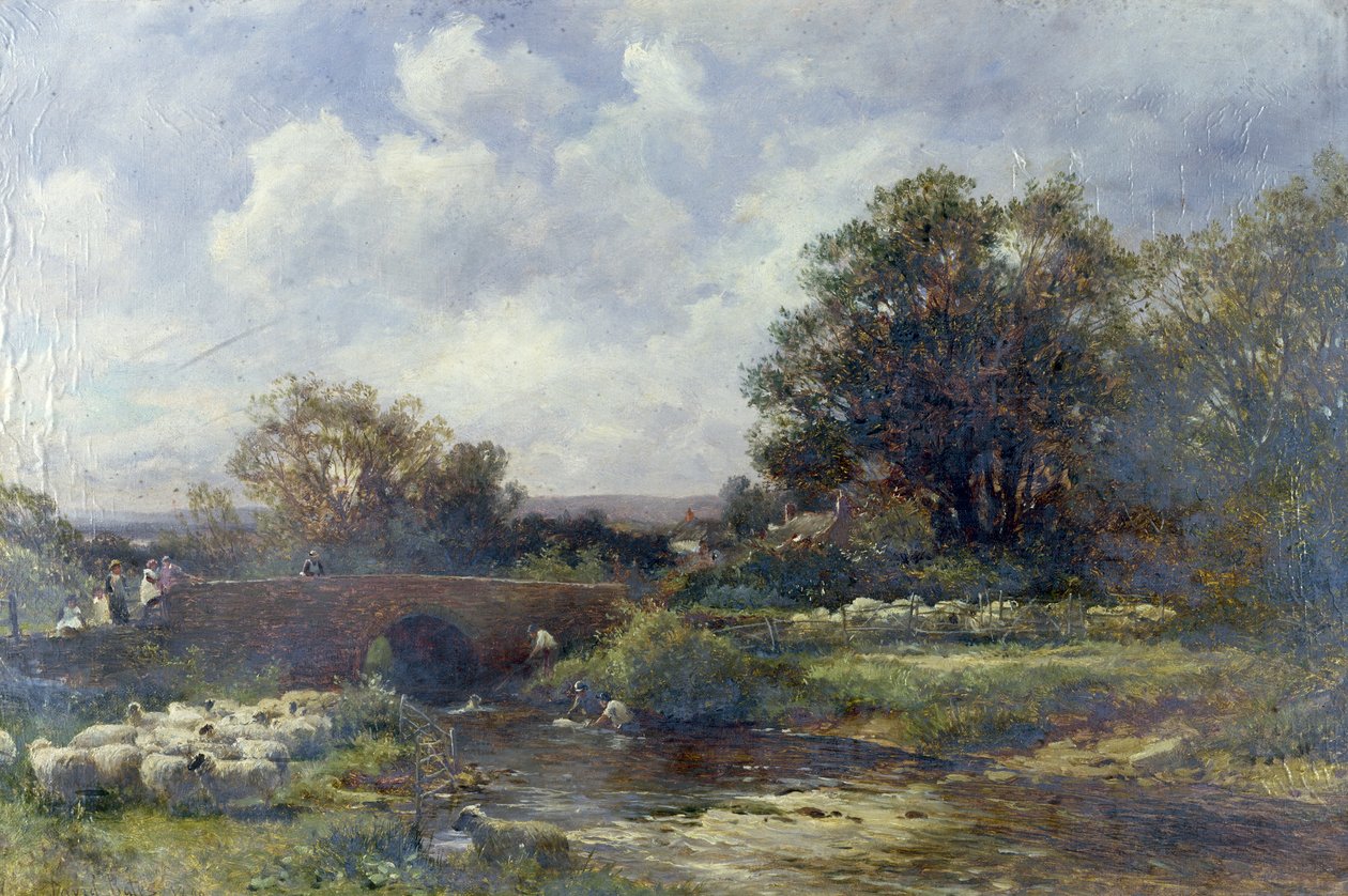 Koyun Yıkama - Batı Malvern, 1899 by David Bates