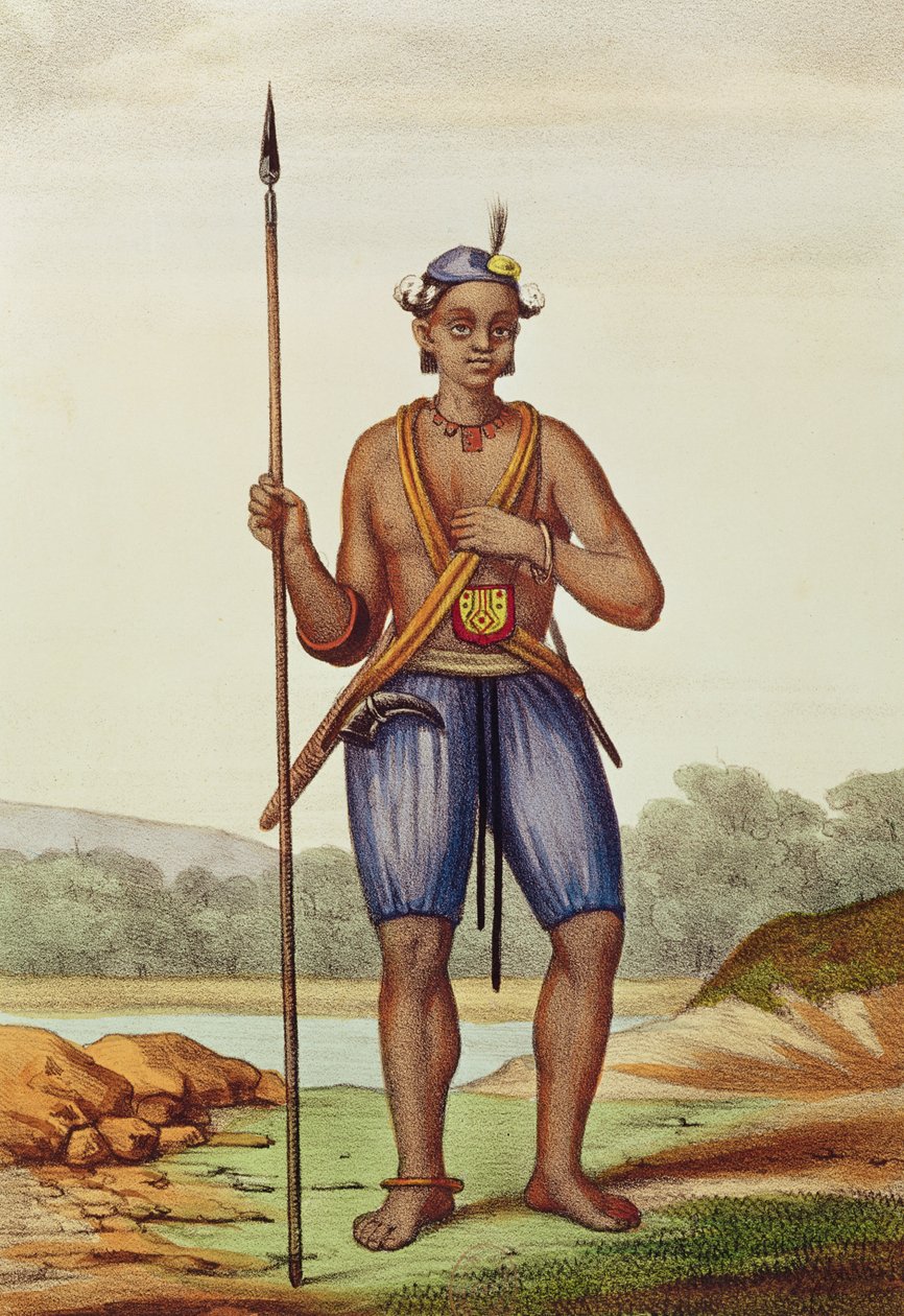 Fulani adamı, 'Senegalli eskizler, ülkenin yüzü, milletler, ticaret, dinler, geçmiş ve gelecek, hikayeler ve efsaneler'den, 1853 by David Boilat