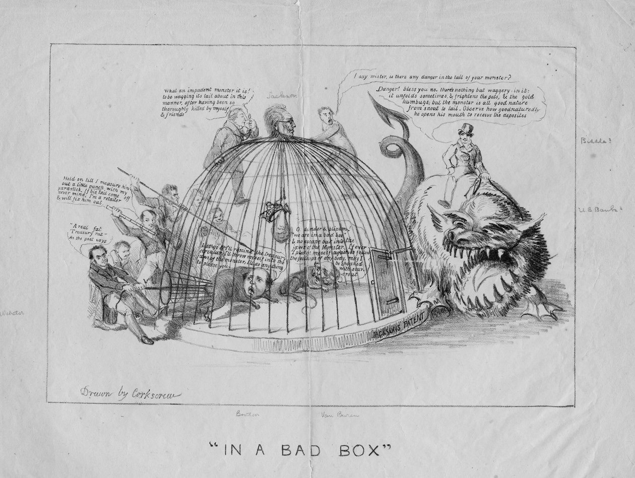 In a bad box, c.1837  by David Claypoole Johnston