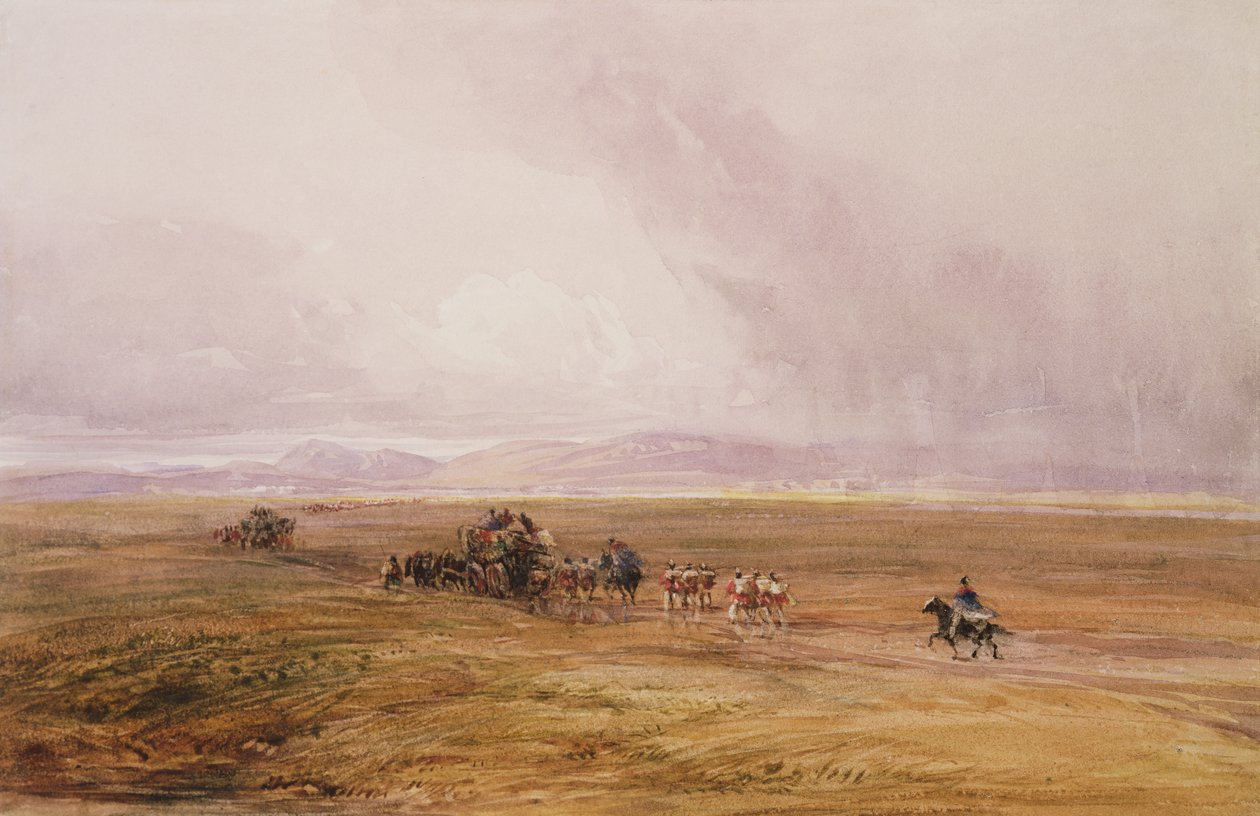 Bir Ovayı Geçen Bir Bagaj Treni by David Cox