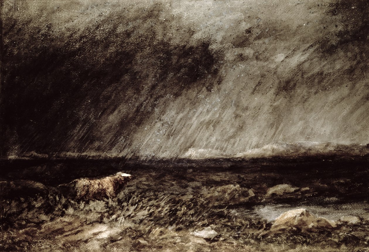 The Challenge on the Moors, Bettws-y-Coed yakınlarında, Kuzey Galler, 1853, by David Cox