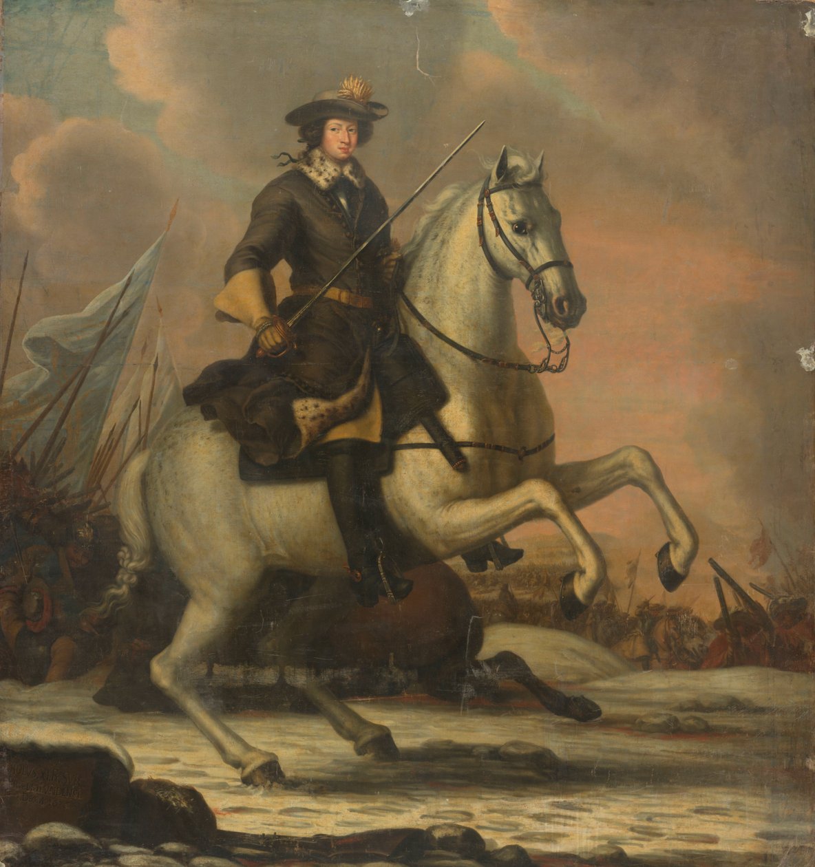 İsveç Kralı Charles XI'in Portresi by David Klöcker Ehrenstrahl