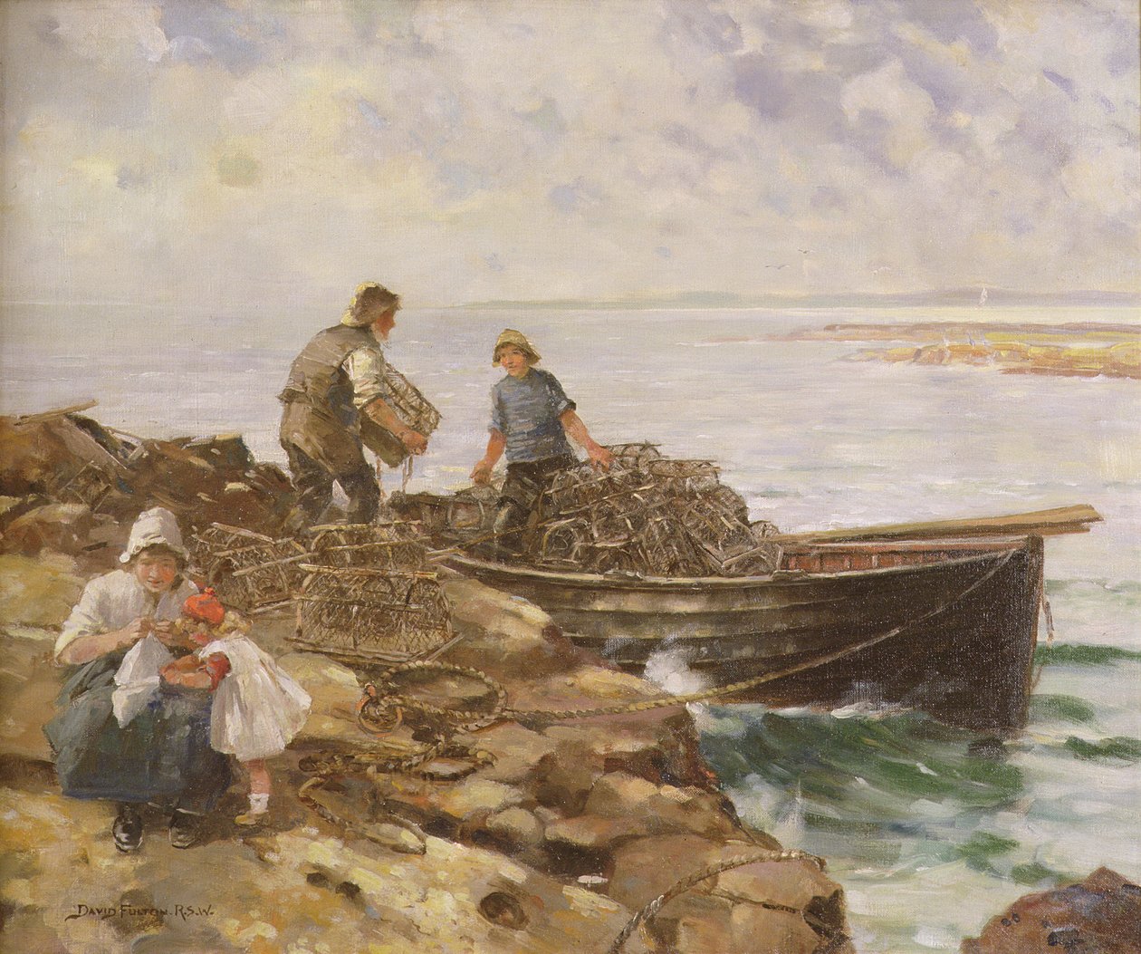 Istakoz Tencere Yükleme, c.1900 by David Fulton