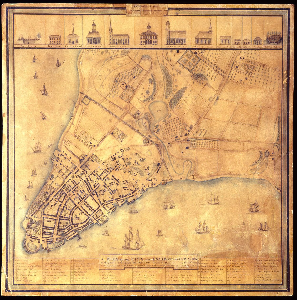 New York Şehri ve Çevresinin 1742-1744