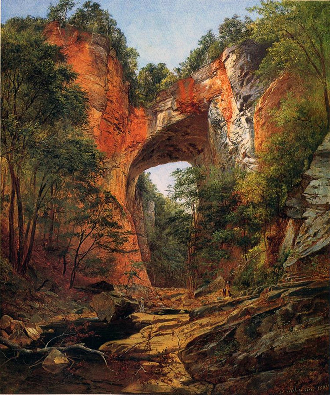 Doğal Bir Köprü, Virginia, 1860 by David Johnson