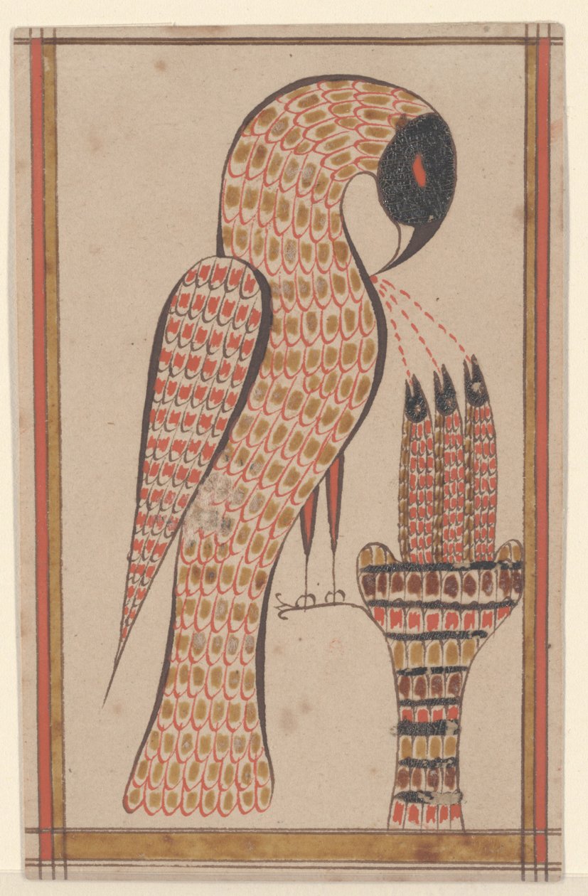 Dindarlığında Pelikan, Fraktur Tablosu, c.1810 (kağıt üzerinde kalem ve mürekkep ile wc ile) by David Kulp