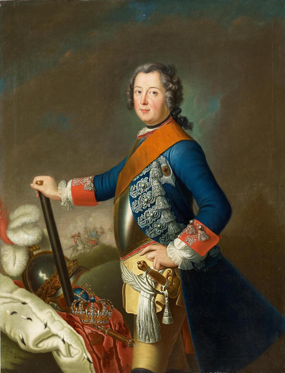 Genç bir askeri lider olarak Prusya Kralı II. Friedrich by Georg David Matthieu