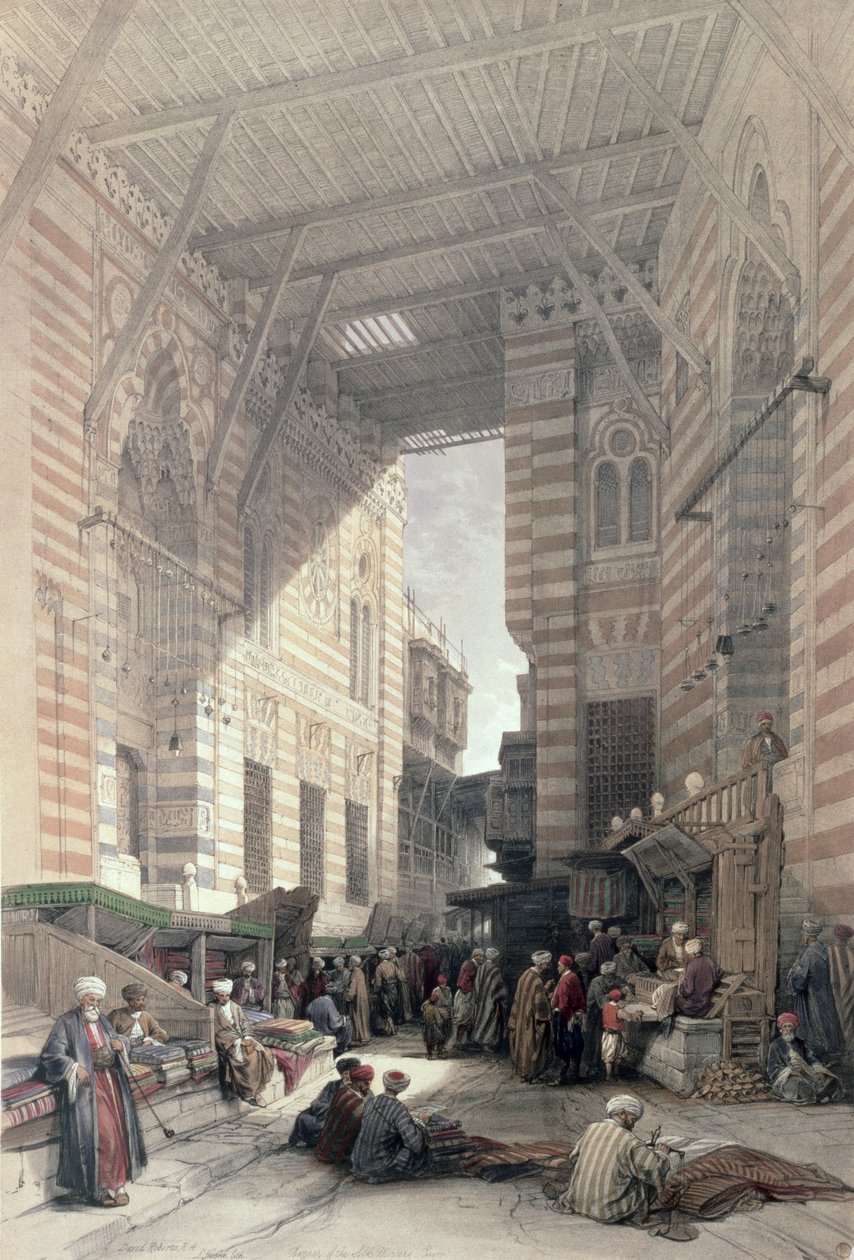 İpek Tüccarları Çarşısı, Kahire, Mısır ve Nubia, Cilt 3 by David Roberts