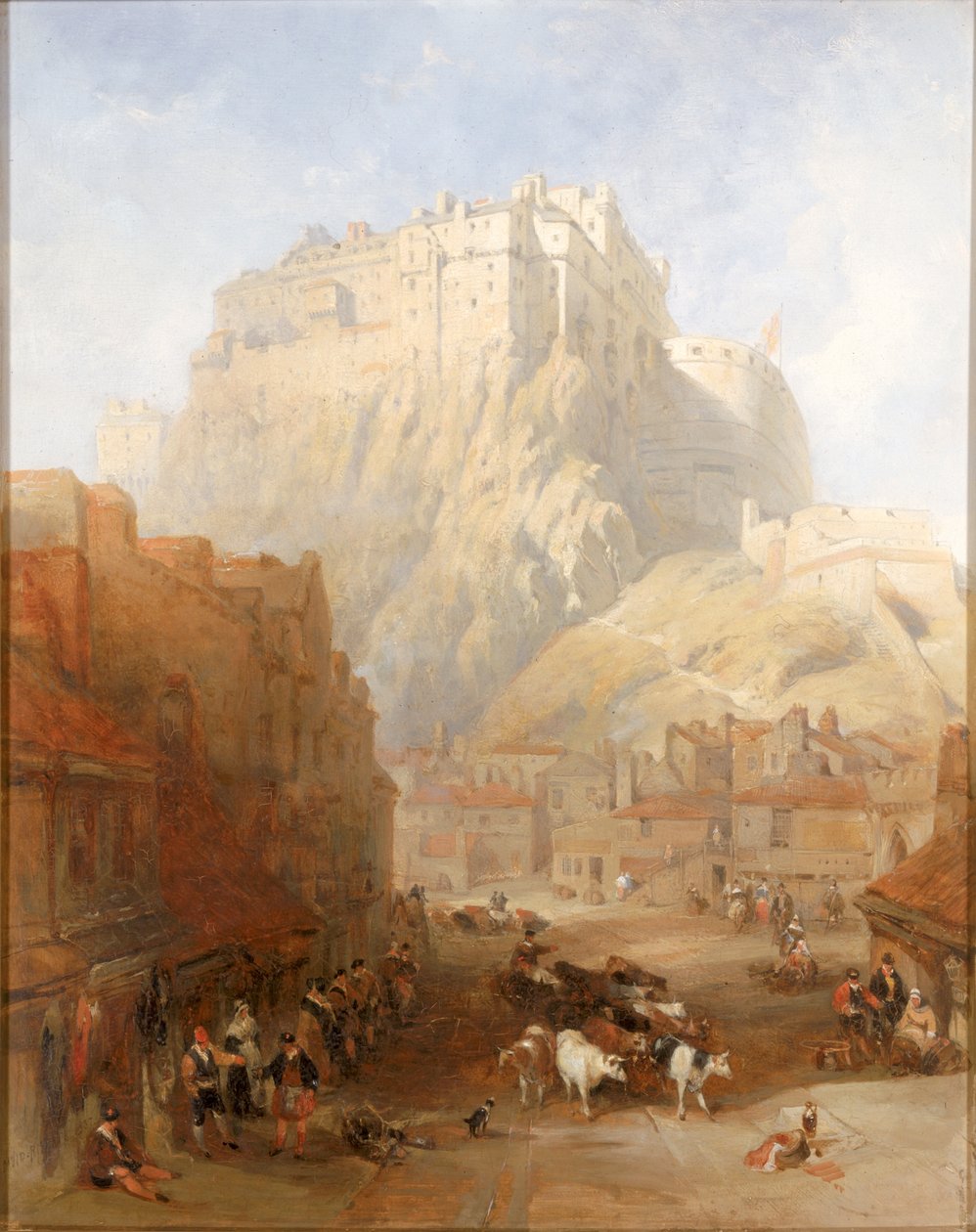 Grassmarket'ten Edinburgh Kalesi, 1837 by David Roberts