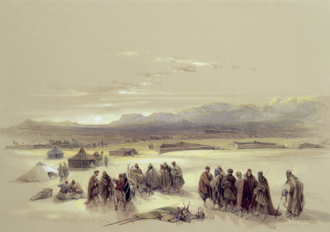 Seir Dağı, Wady el Ghar, 4 Mart 1839 by David Roberts