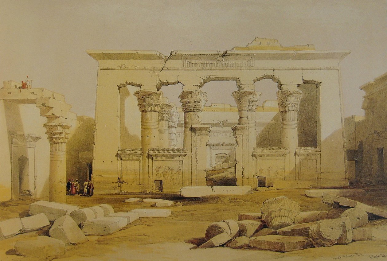 Kalabshe Tapınağı Portikosu, Nubia by David Roberts