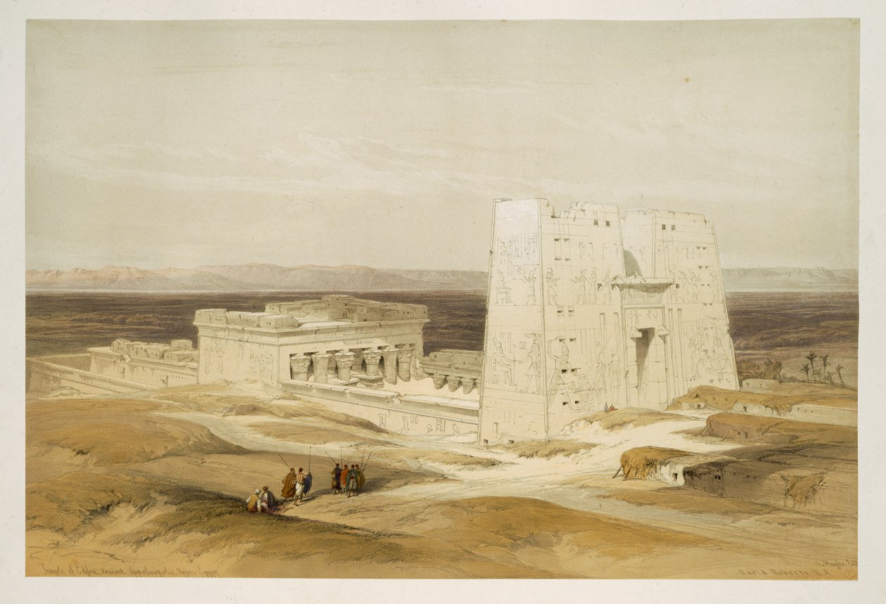 Temple of Edfu, ancient Apollinopolis, Upper Egypt, from Egypt and Nubia, Vol.1  by David Roberts