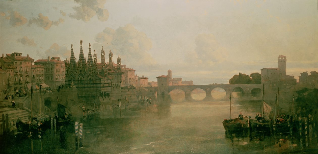 Pisa Görünümü, c. 1859 by David Roberts