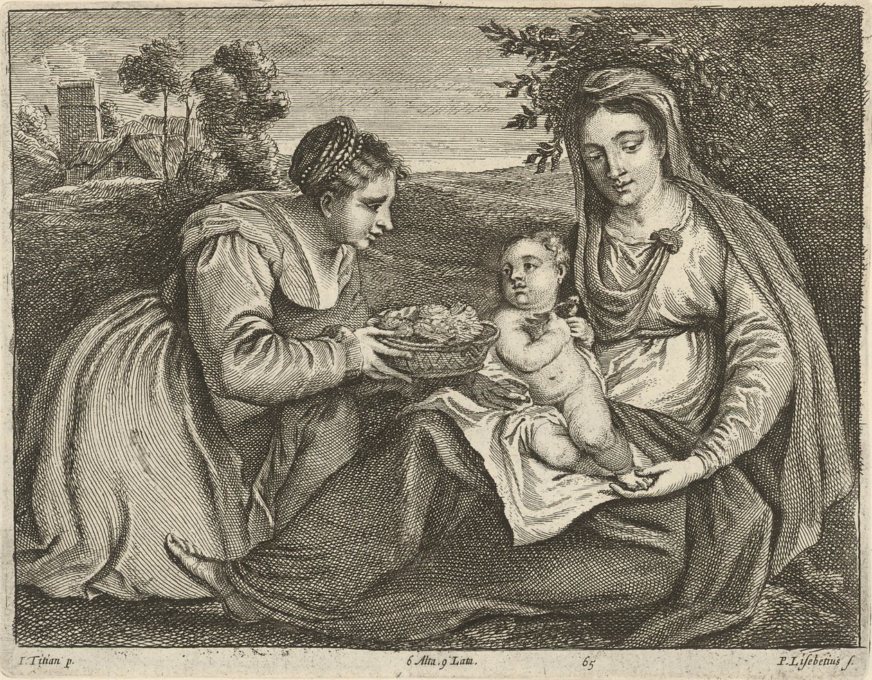 Aziz Dorothy ile Madonna ve Çocuk by David Teniers the Younger