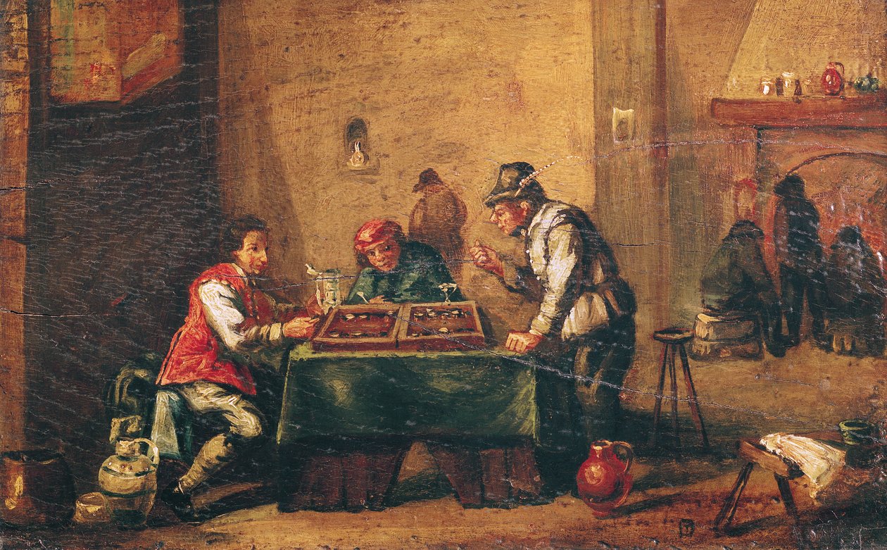 Tavernada Tavla Oynayan Erkekler by David Teniers the Younger