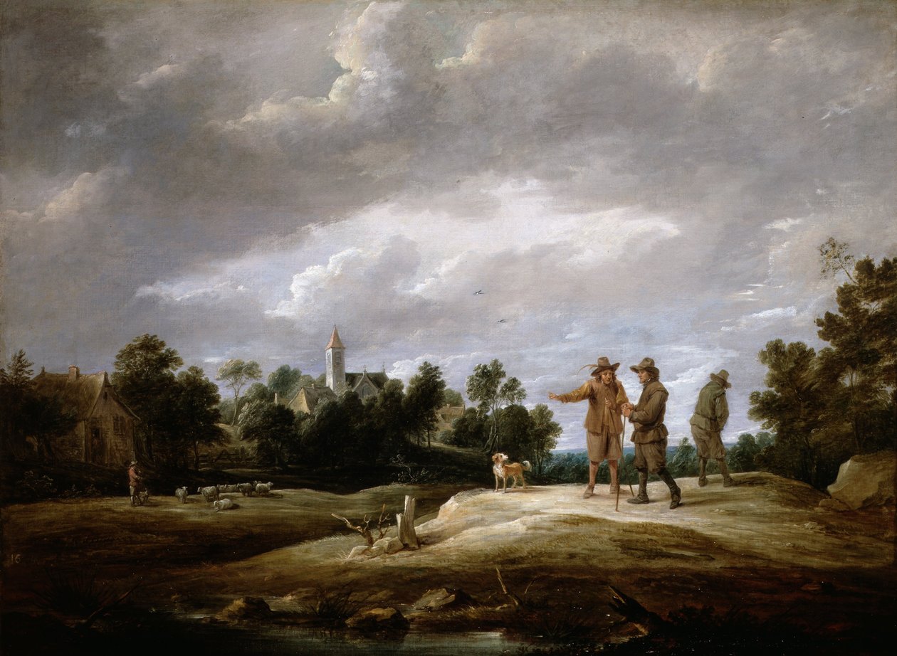 Konuşan köylüler by David Teniers the Younger