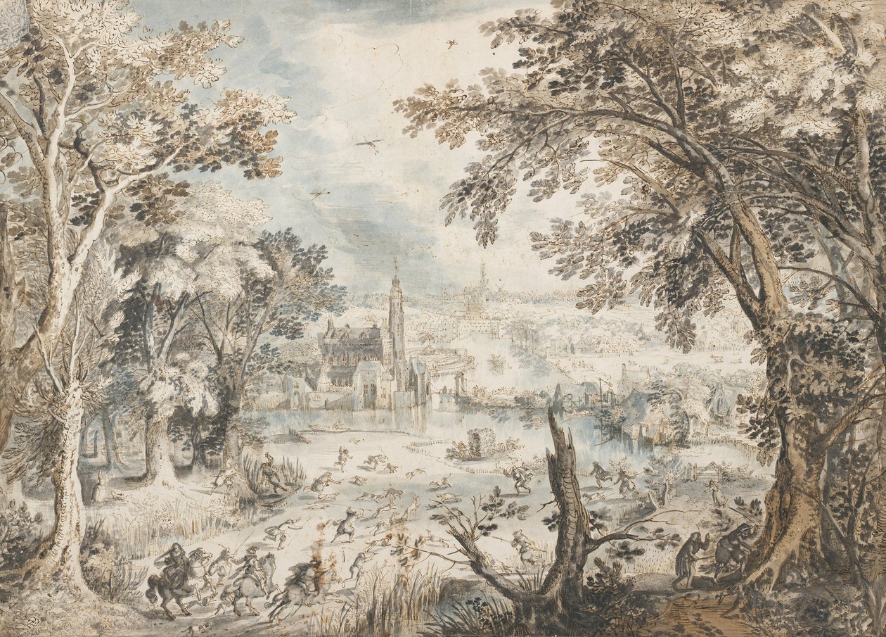 Tavşan Avı Manzarası, 1601-1602 by David Vinckboons