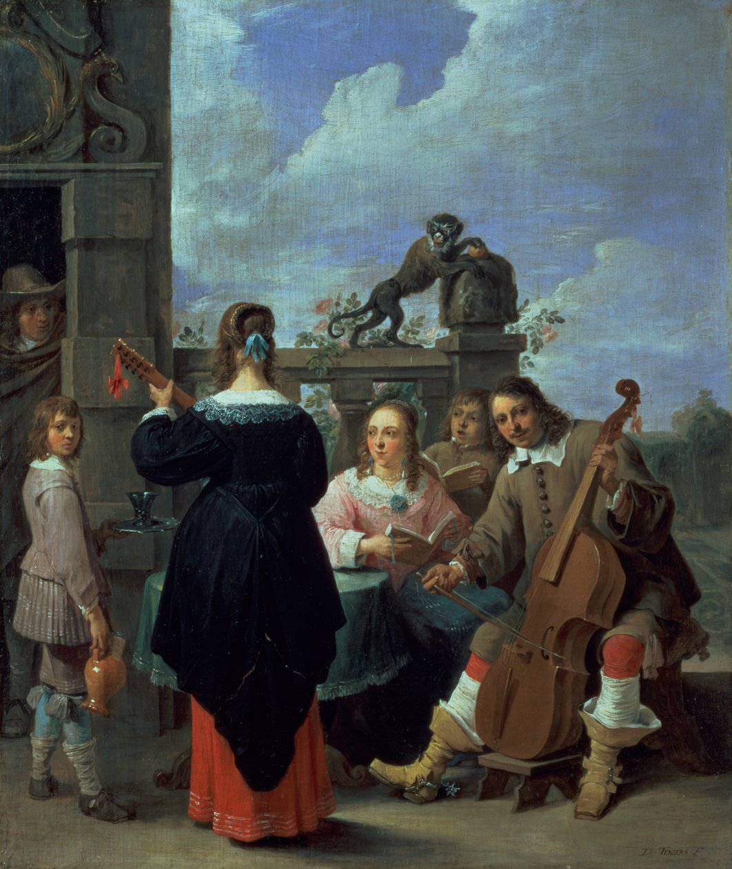 haç taşıyan İsa by David Teniers the Younger