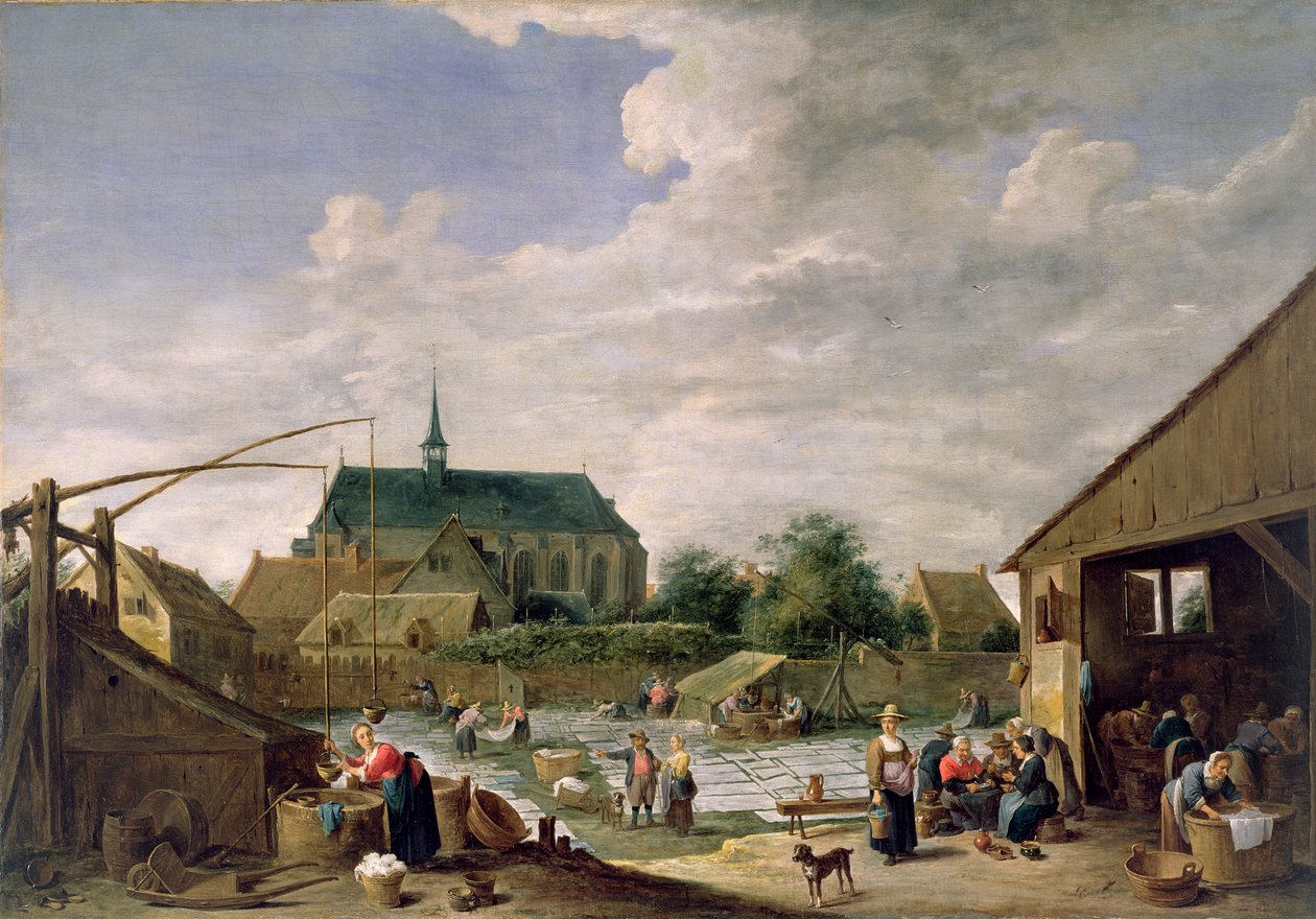 Ağartma Alanı, c.1645 by David Teniers the Younger