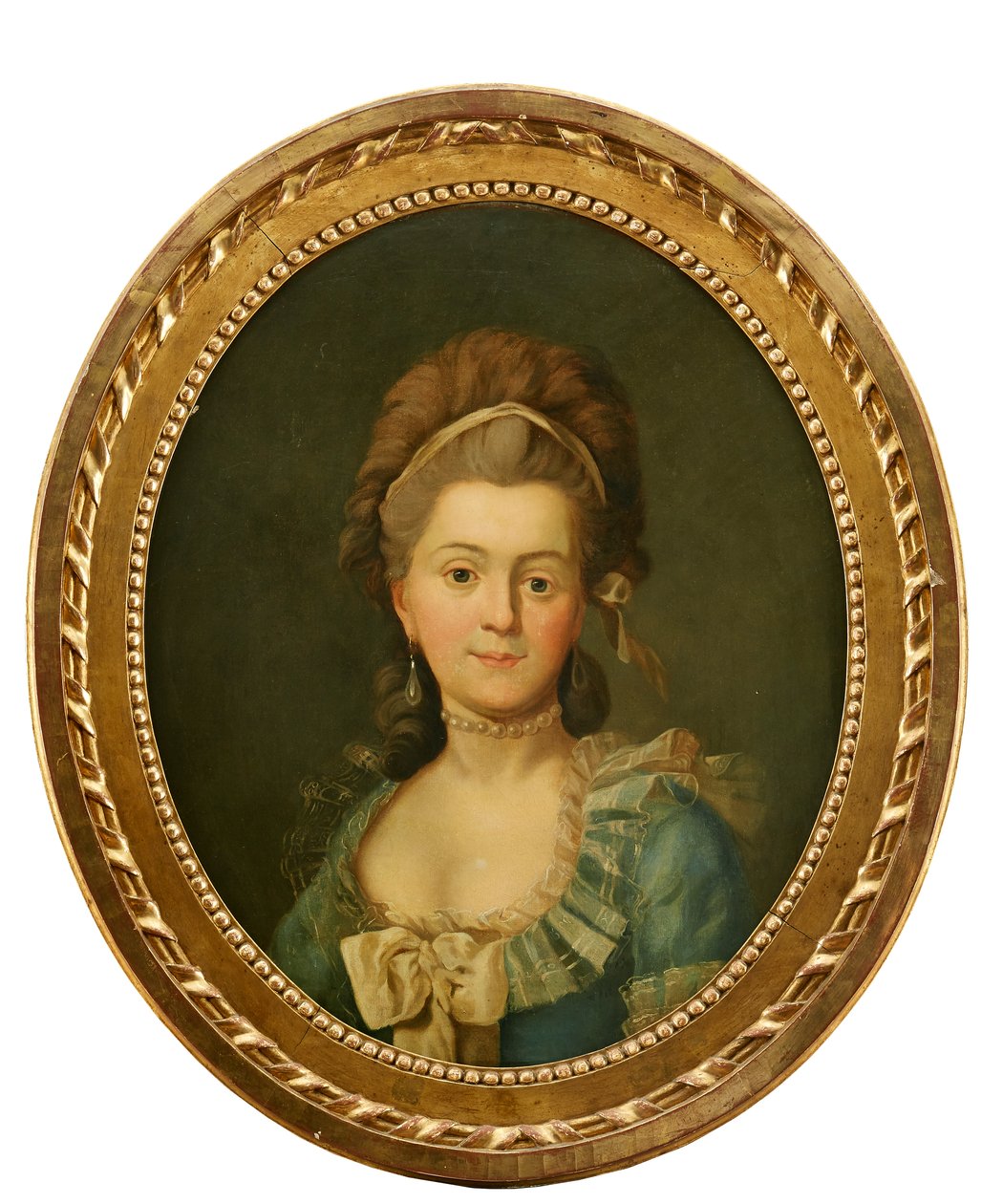 1780 civarında tasvir edilen ulusal kostümlü bilinmeyen bir kadının portresi by David von Kraffts