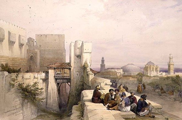 Kudüs Kalesi, 19 Nisan 1841, Louis Haghe (1806-85) pub tarafından oyulmuş 