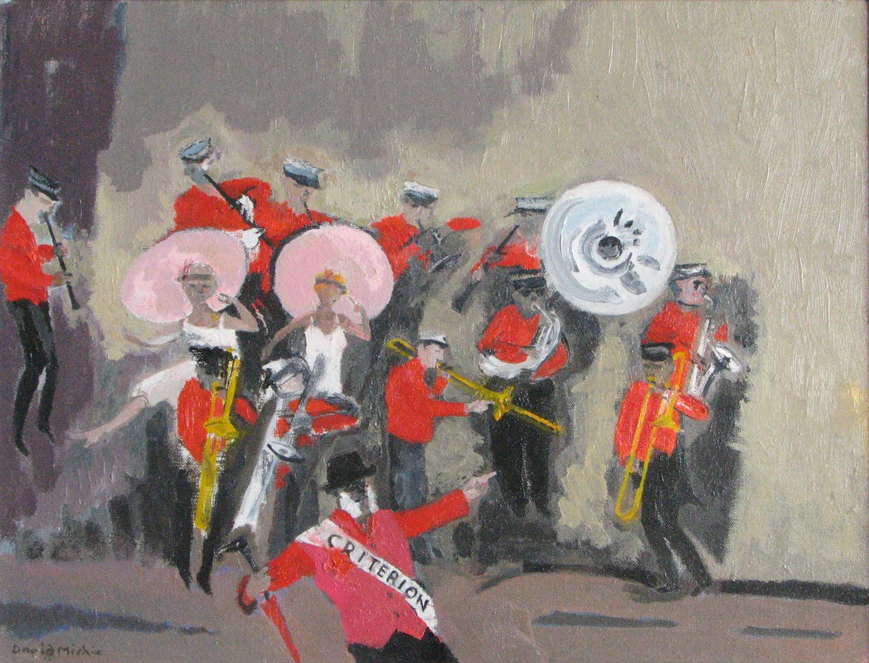 Caz Grubu, 2008 (tuval üzerine yağlıboya) by David Alan Redpath Michie