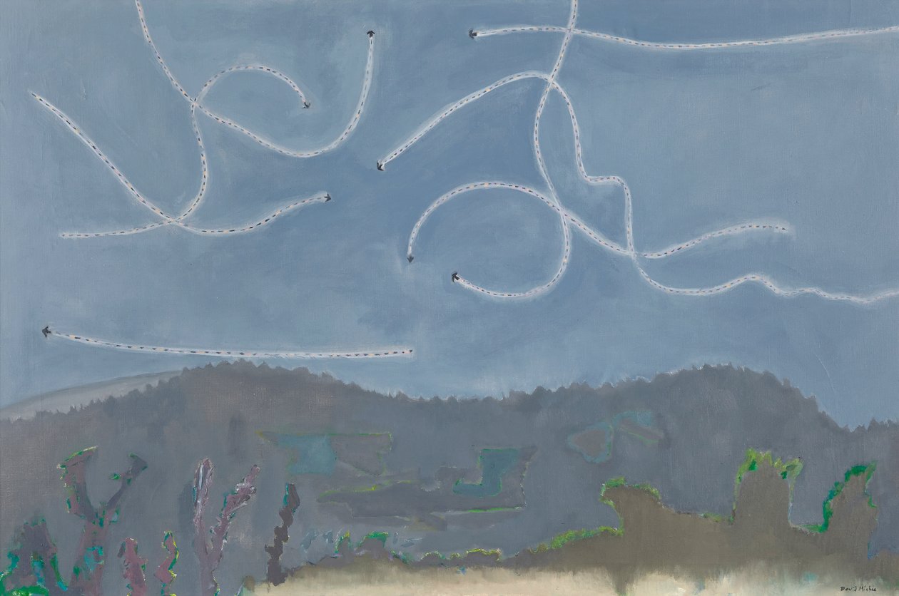 Alacakaranlıkta Uçan Martins, Catus, 1995-96 dolayları (tuval üzerine yağlı boya) by David Alan Redpath Michie