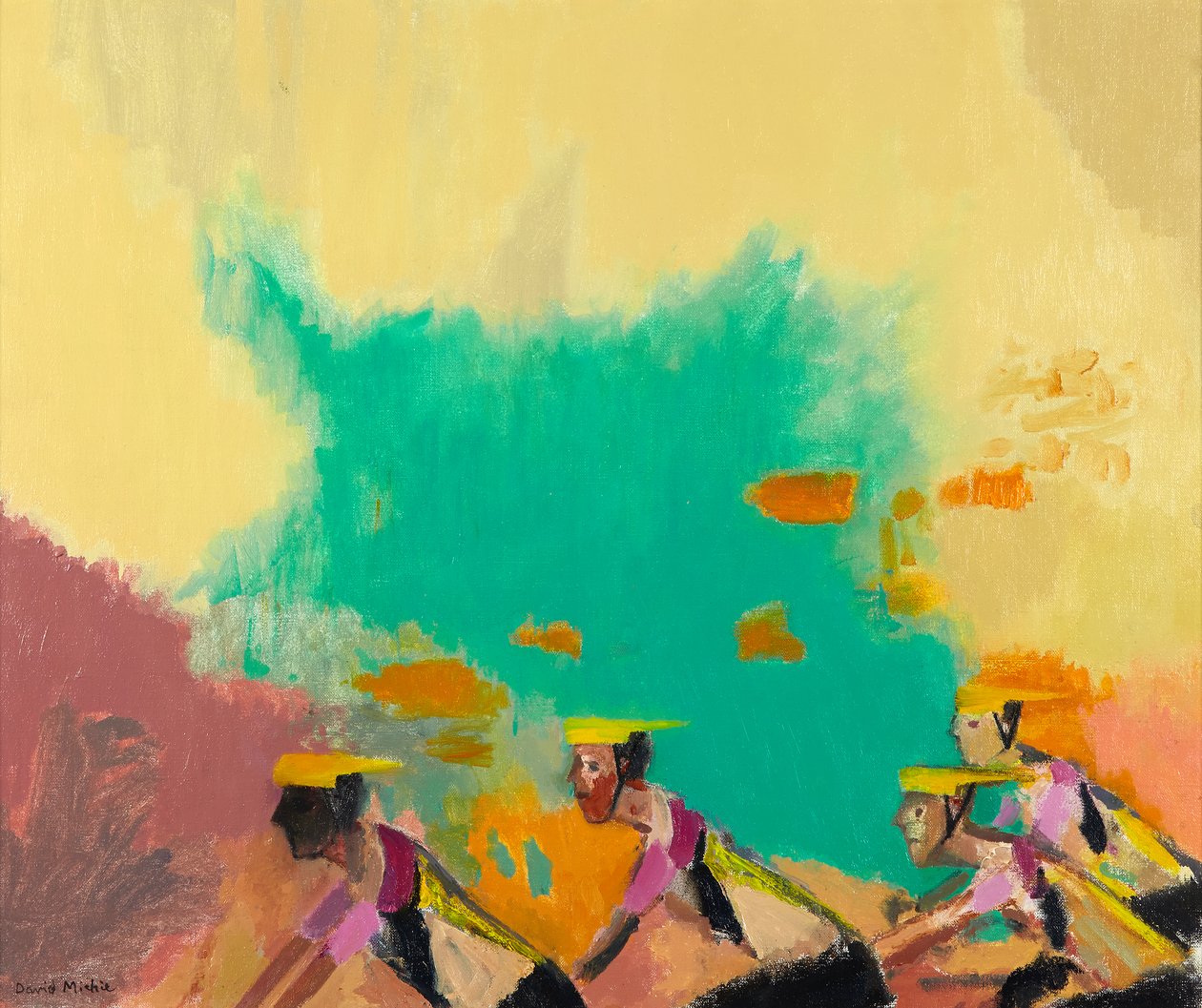 Bisikletçiler, 1997-98 dolayları (tuval üzerine yağlıboya) by David Alan Redpath Michie