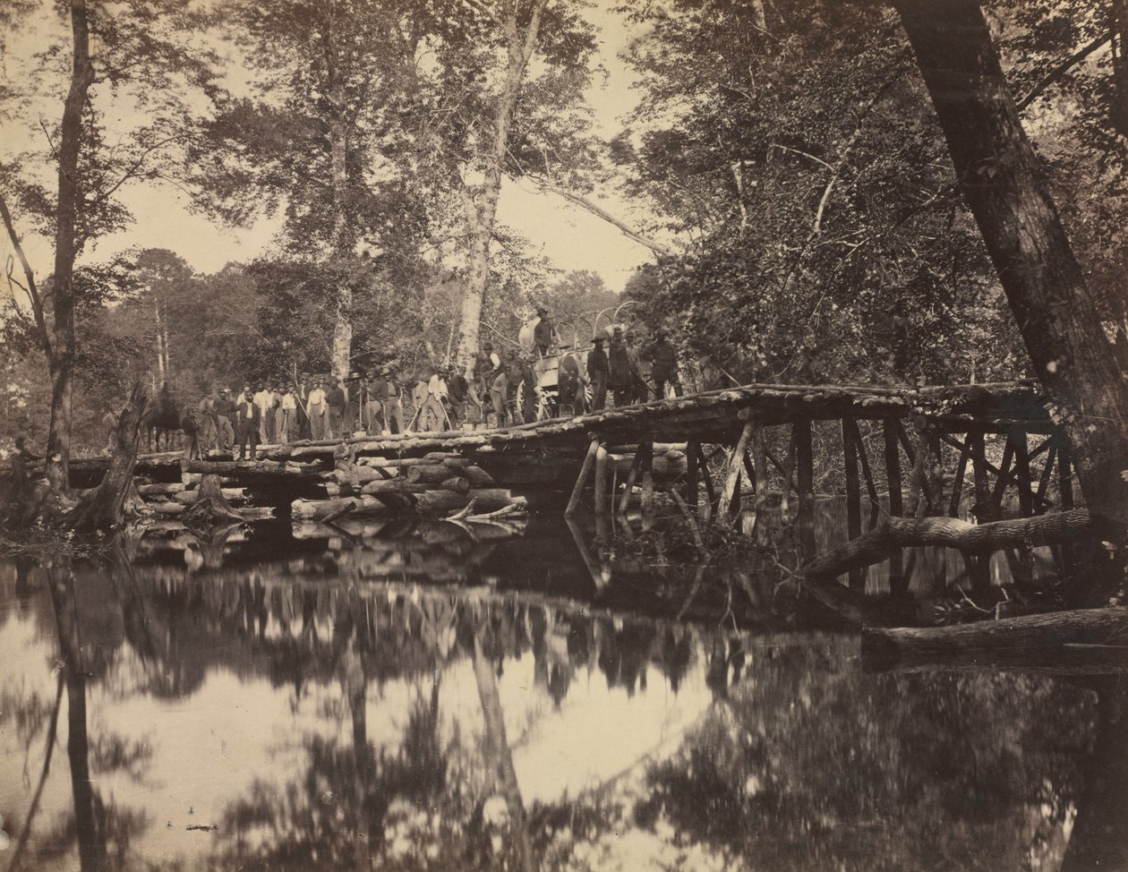 Askeri Köprü, Chickahominy, Virginia Karşısında by David B. Woodbury