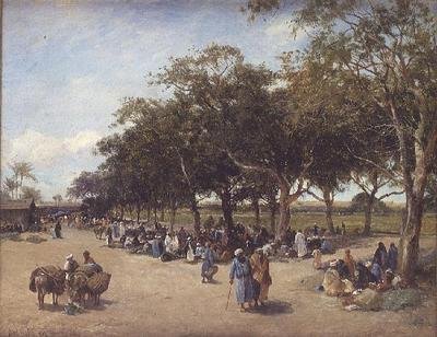 Piramitlere giden karayolunun yanında, Kahire by David Bates