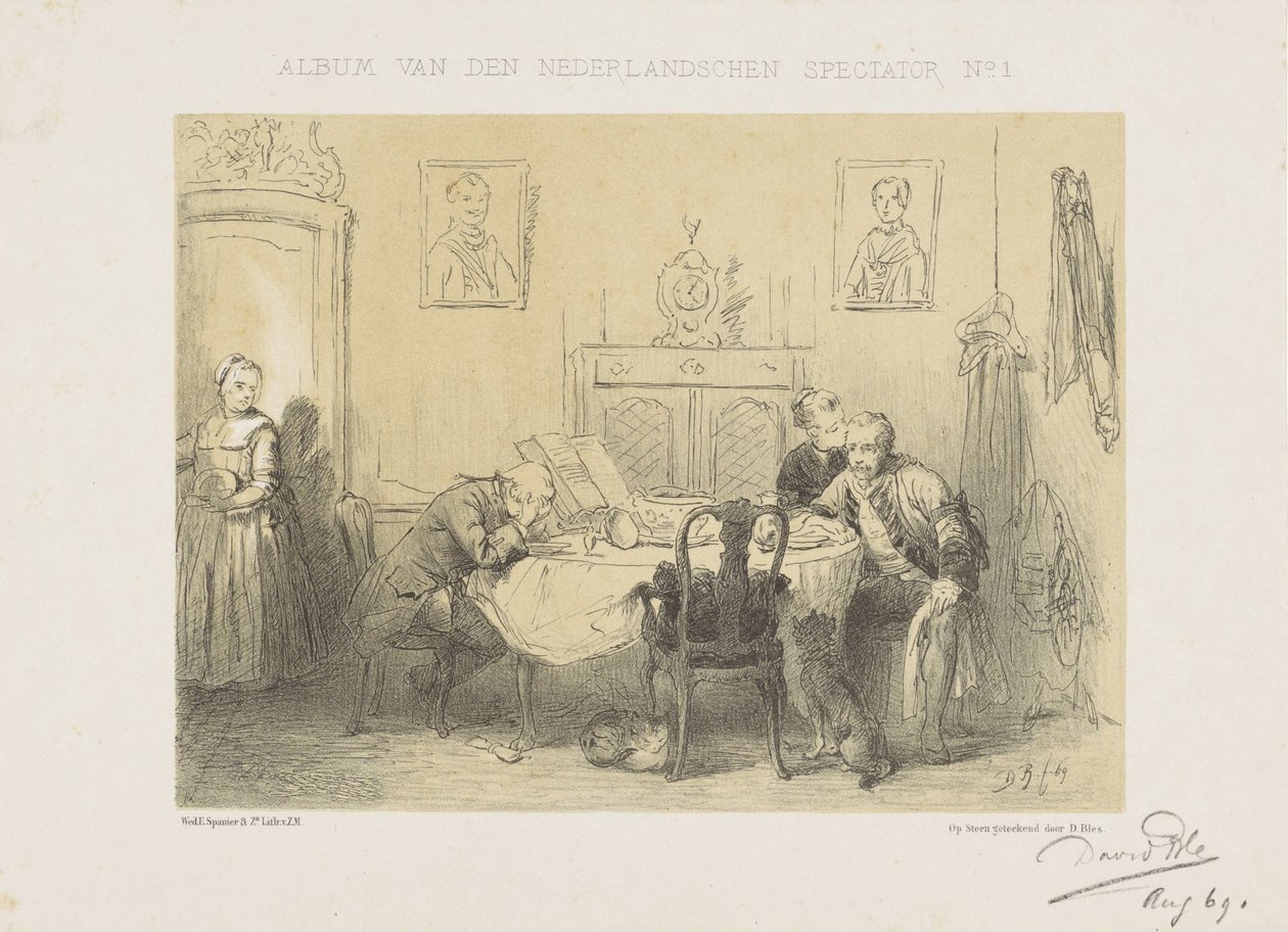 boş sandalye Albüm van den Nederlanschen Spectator (nesne üzerinde dizi başlığı) by David Bles