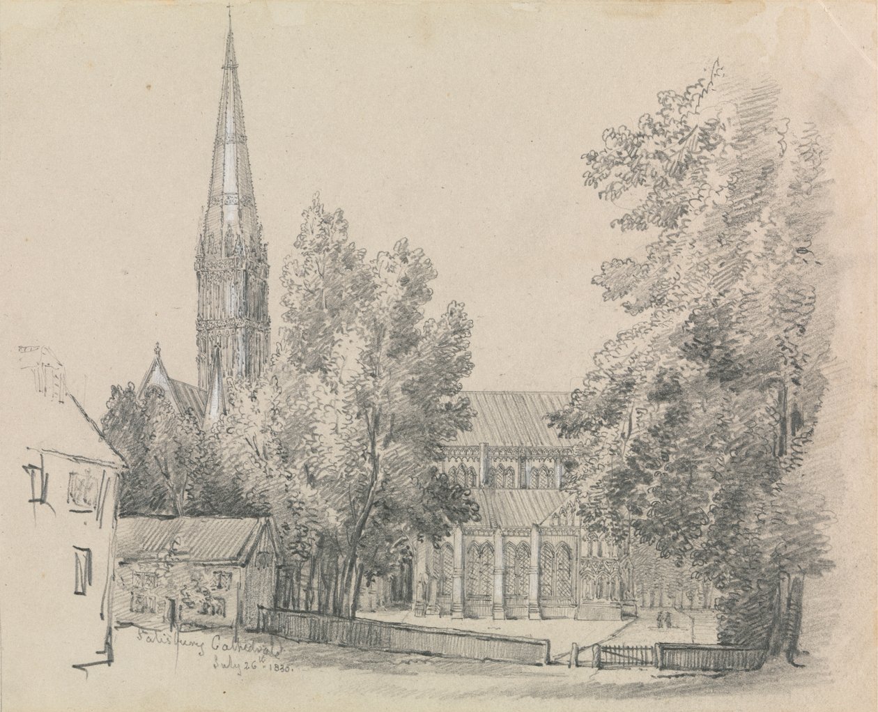 Salisbury Katedrali'nden Bir Görünüm by David Charles Read